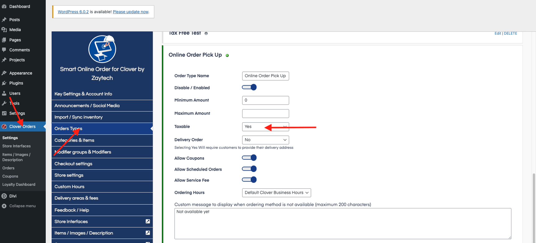 Taxes on Delivery Orders